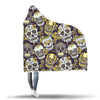 Ultra Soft Wool 3D Skull Hooded Blanket 015 - designfullprint