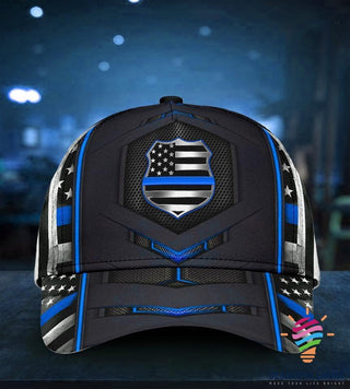Police Blue Line Flag Cap HG