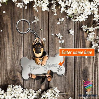 German Shephred Customized Key Chain HG Gifts For Dog Lovers