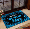 Autism Blue Ribbon In April We Wear Blue Doormat HG Autism Gift