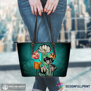 Tulip Season Australia Leather Tote Bag HG