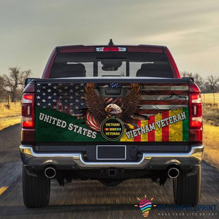 Gift For Veteran Lover Vietnam Veteran Truck Tailgate Decal Sticker Wrap HG