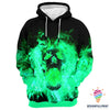 Skull Gift Green Burning Skull Unisex Size Hoodie LN