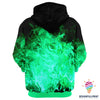 Skull Gift Green Burning Skull Unisex Size Hoodie LN