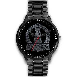 Viking Watch - Leather/Stainless Steel Band 004 - designfullprint