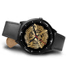 Battle Viking Axes Watch - Leather/Stainless Steel Band 005