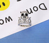 Crystal Fashion 925 Sterling Silver Skull Couple Ring