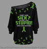 I Dont Look Sick Off Shoulder Long Sleeves Top Multi Color