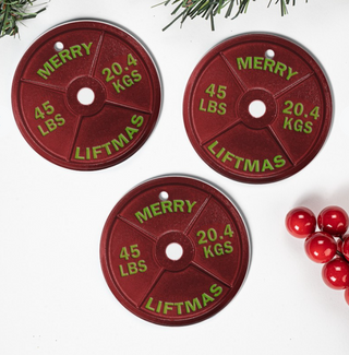 Weightlifting Merry Liftmas Christmas Circle Ornament LH