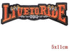 Embroidered Leather Biker Patches