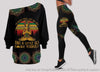 Gift For Hippie Hippie Yoga Girl Off Shoulder Long Sleeve Top and Leggings Set LN
