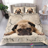 Pug Dog Sleeping Bedding Set CH Gifts For Dog Lovers