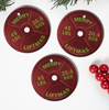 Weightlifting Merry Liftmas Christmas Circle Ornament LH