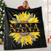 Custom Title Sunflower Blanket with Grandkids  Names