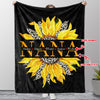 Custom Title Sunflower Blanket with Grandkids  Names