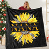 Custom Title Sunflower Blanket with Grandkids  Names