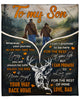 Gift For Dad Wherever Your Journey In Life Deer Dad To Son Drawstring Blanket HG