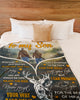 Gift For Dad Wherever Your Journey In Life Deer Dad To Son Drawstring Blanket HG