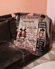 Gift For Mom Whenever U Feel Overwhelmed Black Mom to Daughter Blanket HG