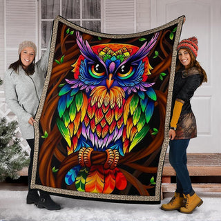 Owl Owls Lover Owl Blanket Owl Baby Blanket Sherpa Blanket HG