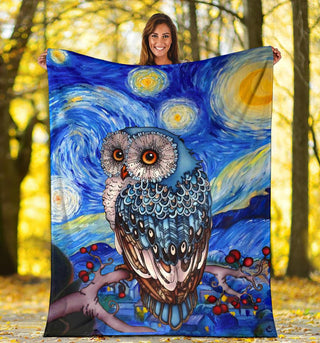 Owl Owls Lover Owl Lovey Blanket Owl Blanket Owl Baby Blanket Sherpa Blanket HG