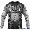 Gift For Viking Lover Viking Hoodie Vikings Odin Tattoo Style Hoodie HG