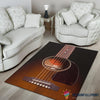 Guitar Rug Gift For Music Lover Gift For Musician Black Guitar Area Rug HG