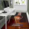 Guitar Rug Gift For Music Lover Gift For Musician Black Guitar Area Rug HG