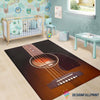 Guitar Rug Gift For Music Lover Gift For Musician Black Guitar Area Rug HG