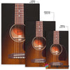 Guitar Rug Gift For Music Lover Gift For Musician Black Guitar Area Rug HG