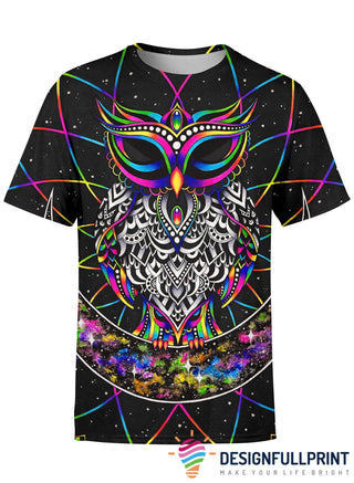 Electro Owl Owl Tshirt Owl Shirts Owl Shirt Mens Owl T Shirts For Ladies 3D T-Shirt