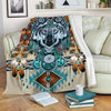 Gift For Wolf Lover Strong Wolf Native American Pattern Blanket Native American Wolf Blanket American Wolf Wolves In Native American Culture  Blanket HG
