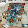 Gift For Wolf Lover Strong Wolf Native American Pattern Blanket Native American Wolf Blanket American Wolf Wolves In Native American Culture  Blanket HG