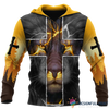 Gift For Christian Premium Christian Jesus Catholic Lion Unisex Hoodie LH