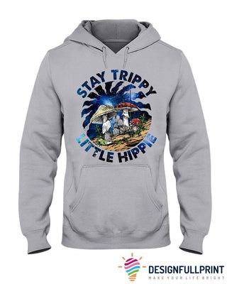 Gift For Hippie Mushroom Stay Trippy Little Hippie Unisex Hoodie PA