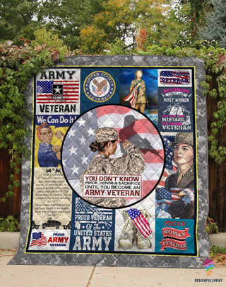 Gift For Veteran Lover Gift For Army Military Gifts Gift For Army Army Veteran Blanket 3D LH