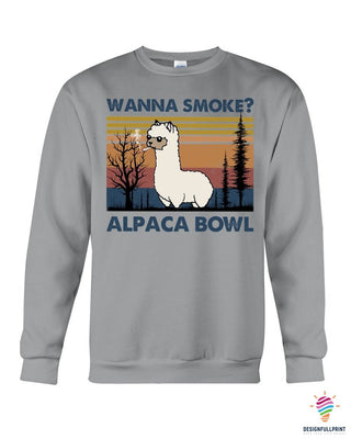 Wanna Smoke Alpaca Funny Hoodie PA