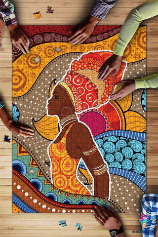Black Pride Black Queen Puzzle Black Girl Puzzle Jigsaw Puzzle HG
