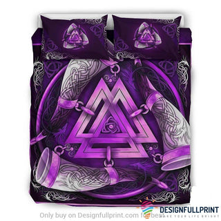 Gift For Viking Lover Triskele Valknut Celtic Knot Viking Duvet Cover Viking Bedroom Set Viking Bedding Set HG