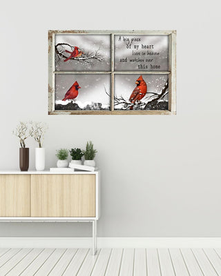 A Big Piece Of My Heart Lives In Heaven And Watches Over This Home Canvas HG