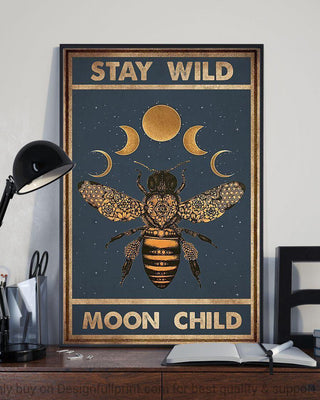 Stay Wild Moon Child Bee Canvas HG