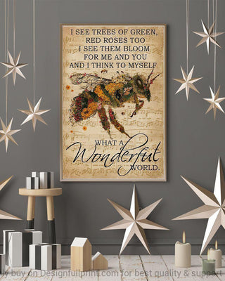 Music Sheet And I Think Bee Canvas HG