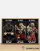 Pitbull Boxing Be Strong Pitbull US Marine Poster HG Gifts For Dog Lovers