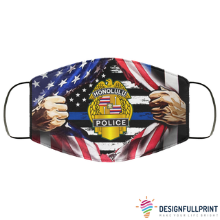 Honolulu Police Face Mask LH Cloth Mask Honolulu Police Gift