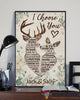 Personalized Deer I Choose You Poster HG first valentine gift for boyfriend And Girlfriend valentine's day poster
