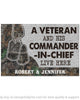 Gift For Veteran Lover Retired Soldier Personalized US Veteran And His Commander In Chief Live Here Veteran Camo Couple Live Here Doormat HG