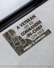 Gift For Veteran Lover Retired Soldier Personalized US Veteran And His Commander In Chief Live Here Veteran Camo Couple Live Here Doormat HG