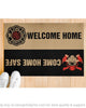 Firefighter Gifts Door Mat Firefighter Welcome Mat Firefighter Come Home Safe Firefighter Welcome Home Doormat HG