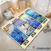 Blue Dolphin In The Ocean Rectangular Rug LN