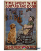 Dog Guitar Poster LH Gifts For Guitar Players